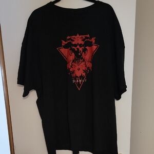 Black T-Shirt Diablo, Size 4 XL, New